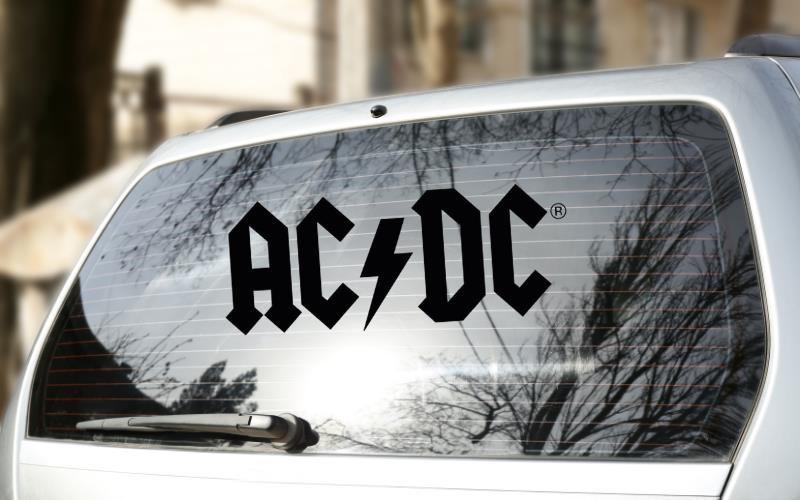 AC/DC - Logo schwarz 50x 20cm Aufkleber f. Auto