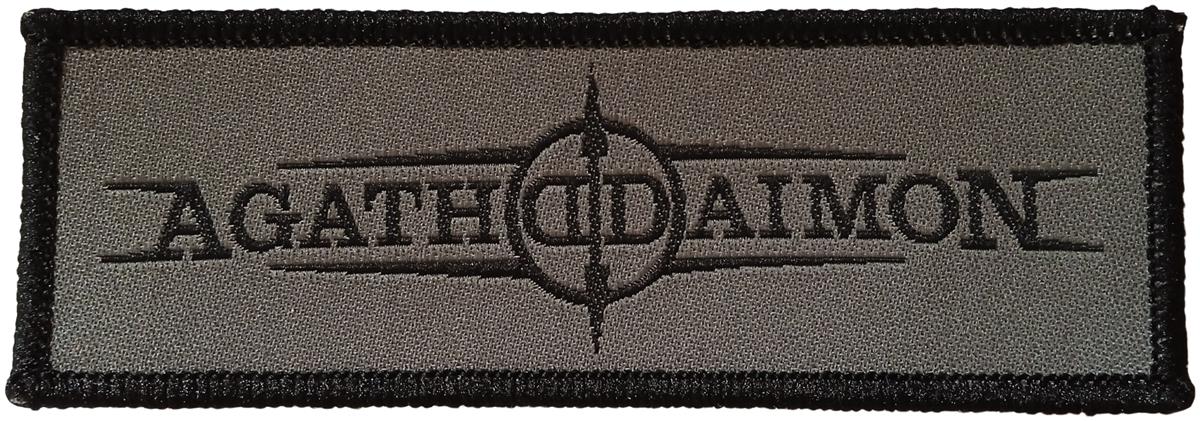 Agathodaimon - Logo Black & Grey Aufnäher Patch ca. 9,3x 3,3cm