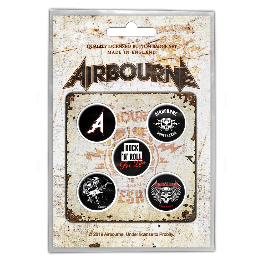 Airbourne - Boneshaker Button-Set