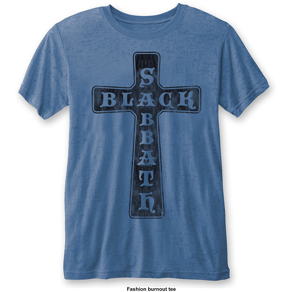 Black Sabbath - Vintage Cross Burn Out T-Shirt