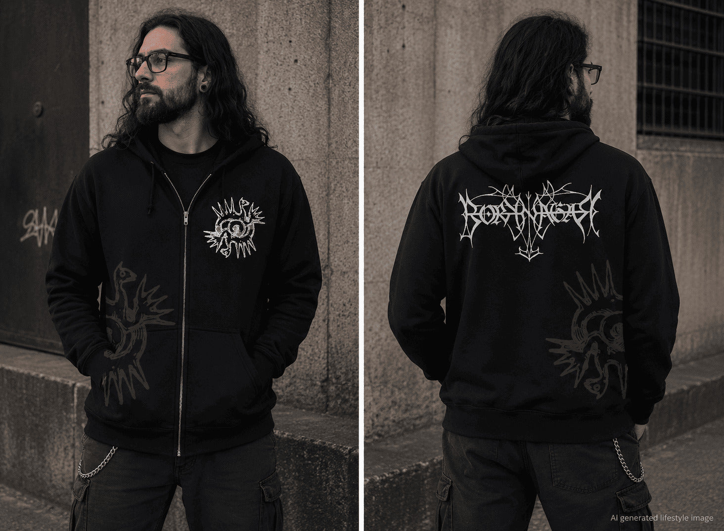 Borknagar - Double Dragon Kapuzenjacke / Zipper