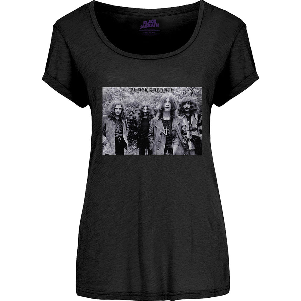 Black Sabbath - Group Shot Ladies Scoop Damen Shirt Gr. M