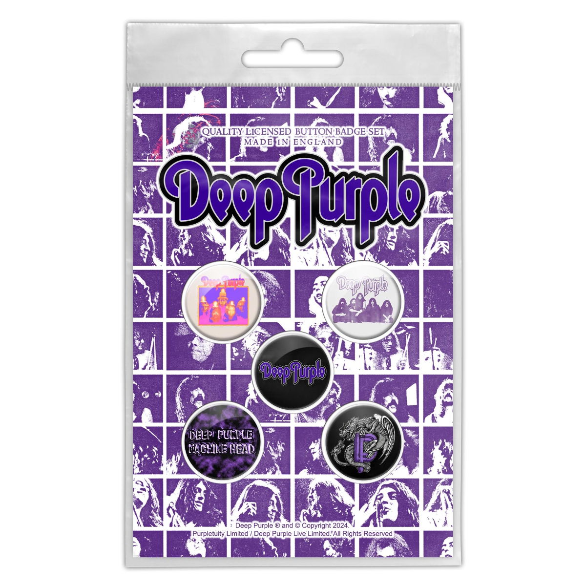 Deep Purple - Logo Button-Set