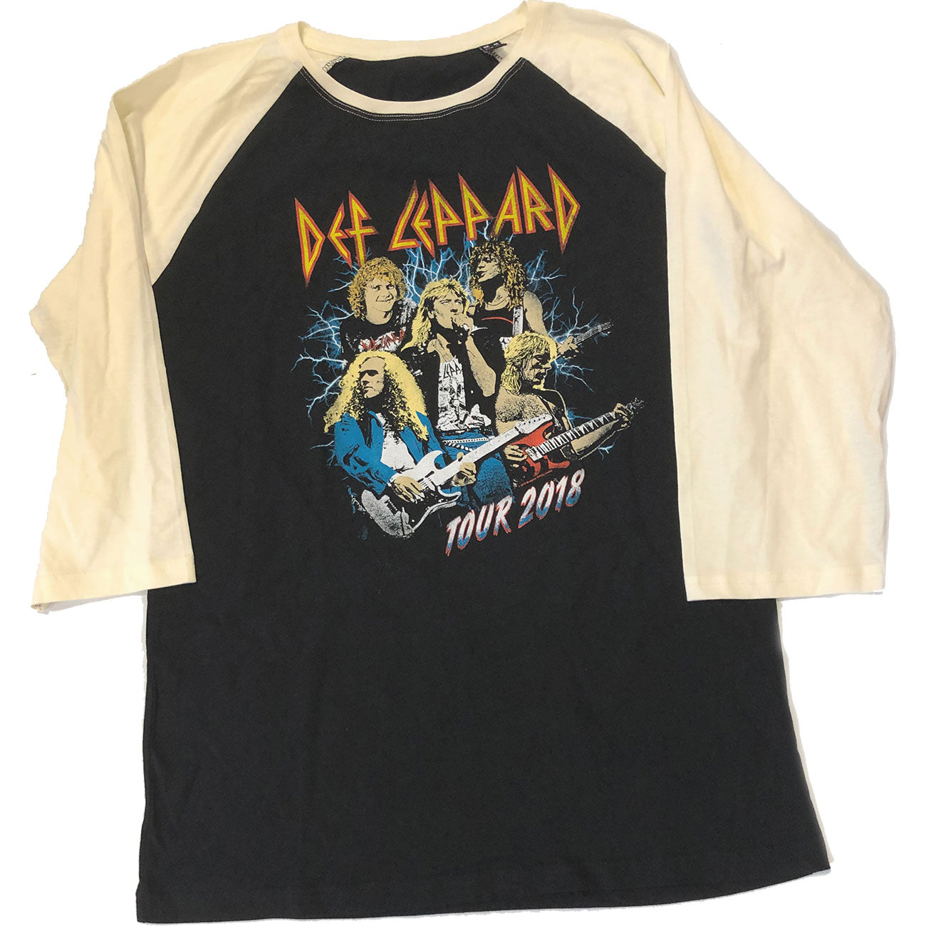 Def Leppard - Comic Band Tour 3/4 Arm T-Shirt