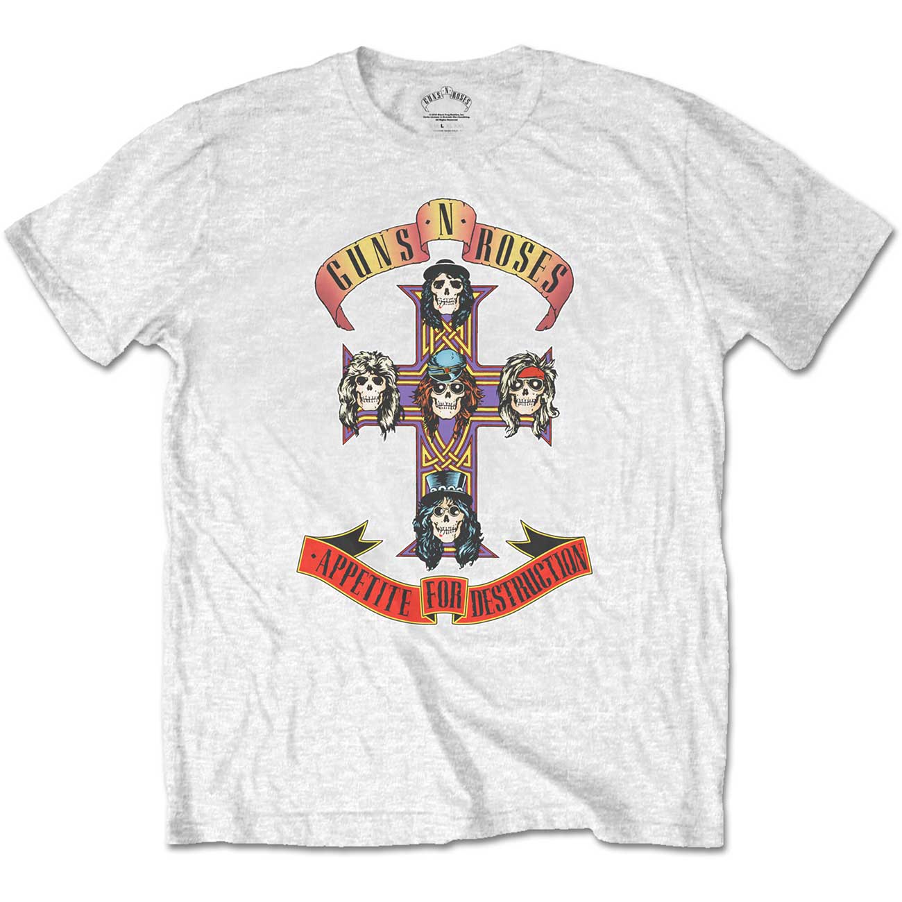 Guns And Roses - Appetite For Destruction White T-Shirt