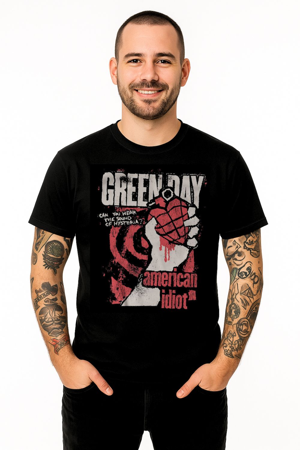 Green Day - Amercian Idiot Spiral Arm T-Shirt
