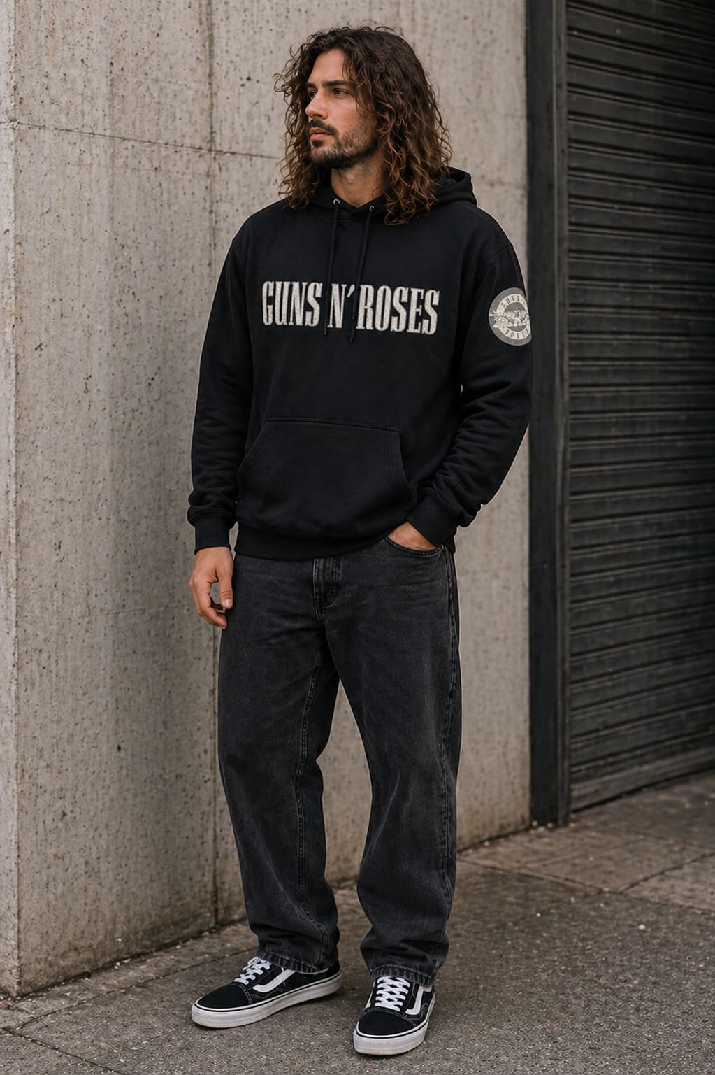 Guns N Roses - Logo & Bullet Circle Kapuzenpullover
