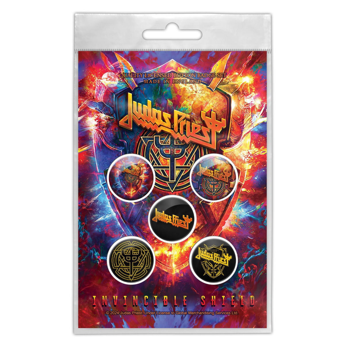 Judas Priest - Invincible Shield Button-Set