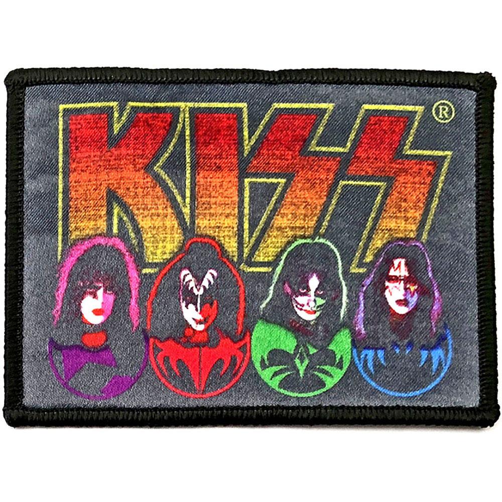 KISS - Logo, Faces And Icons Patch Aufnäher ca. 7x 10cm
