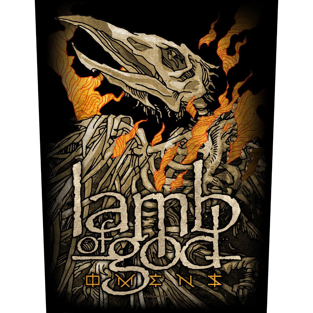 Lamb Of God - Omens Backpatch Rückenaufnäher