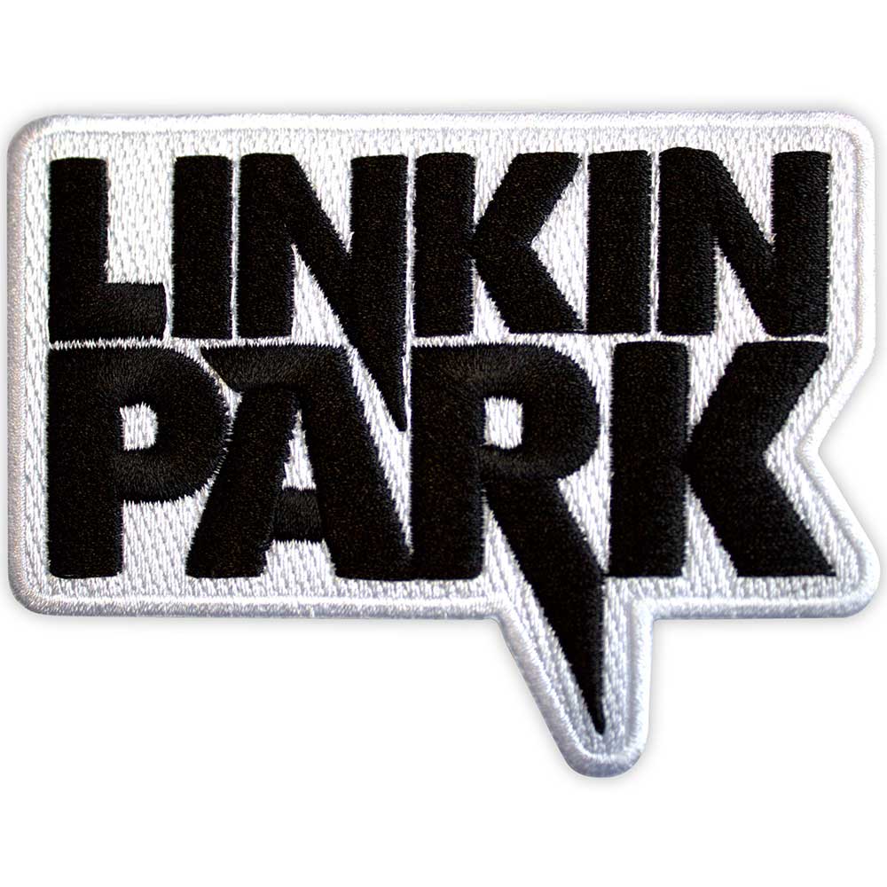 Linkin Park - Black Logo (White) Patch Aufnäher ca. 9,5x 7cm