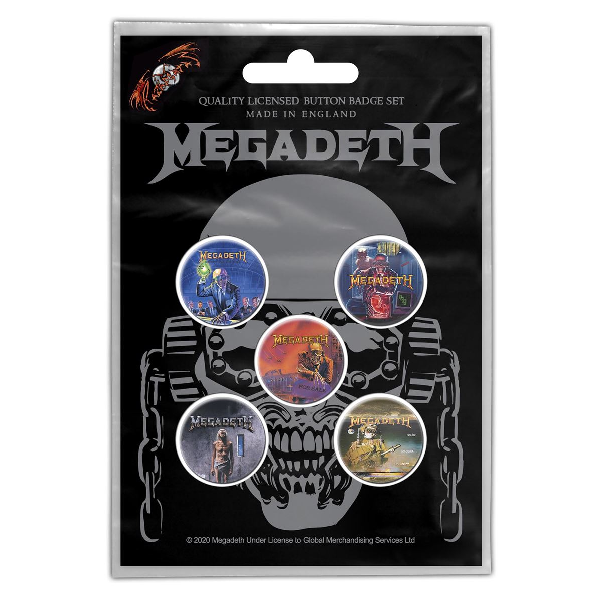 Megadeth - VIC Rattlehead Button-Set