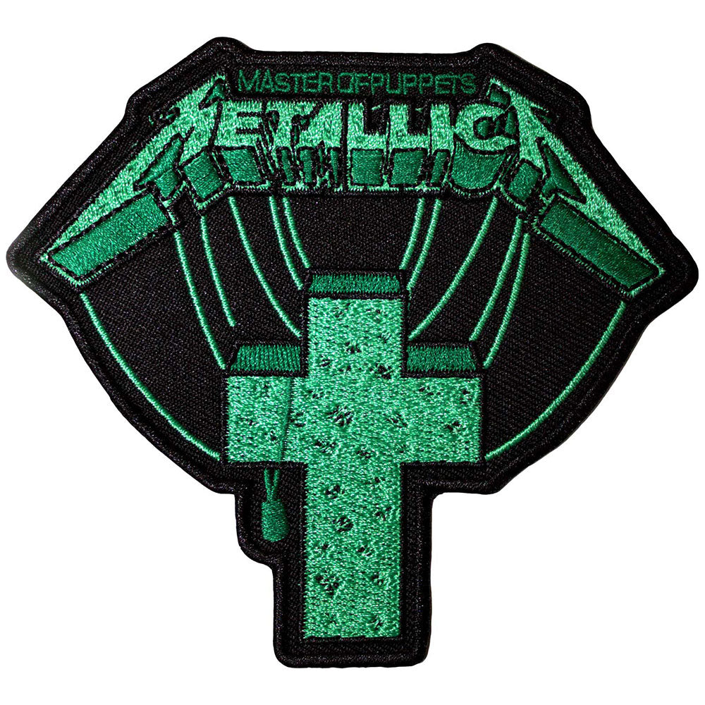 Metallica - Master Of Puppets Green Cross Cut-Out Patch Aufnäher