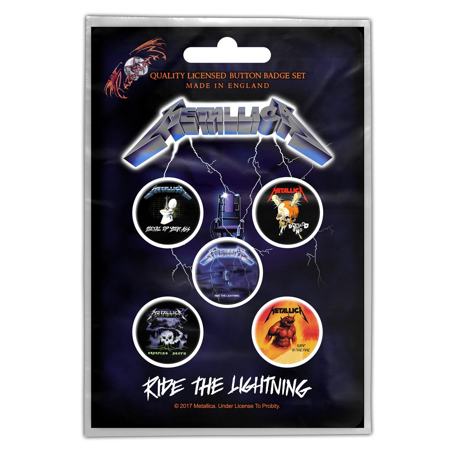 Metallica - Ride The Lightning Button-Set
