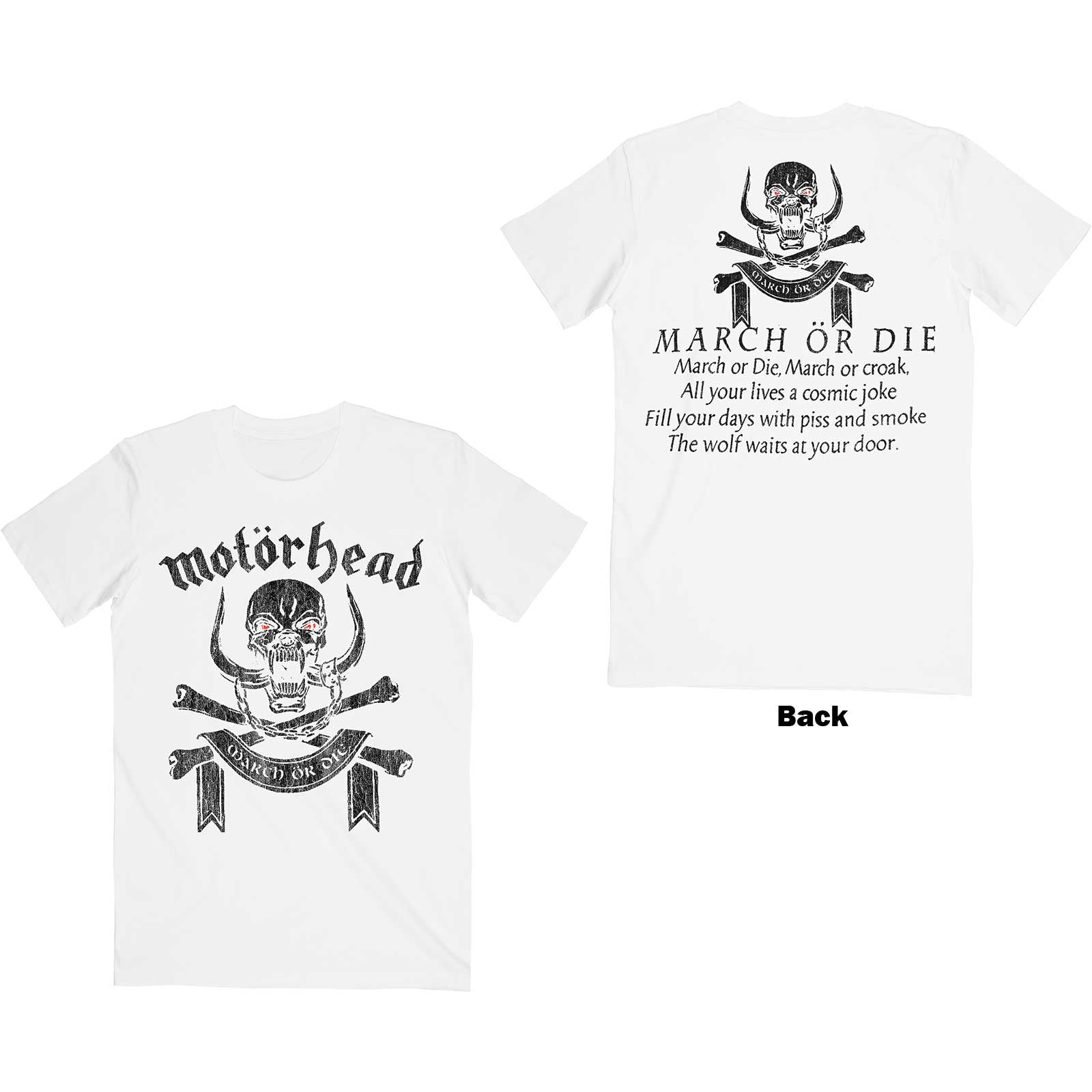Motörhead - March Ör Die White T-Shirt