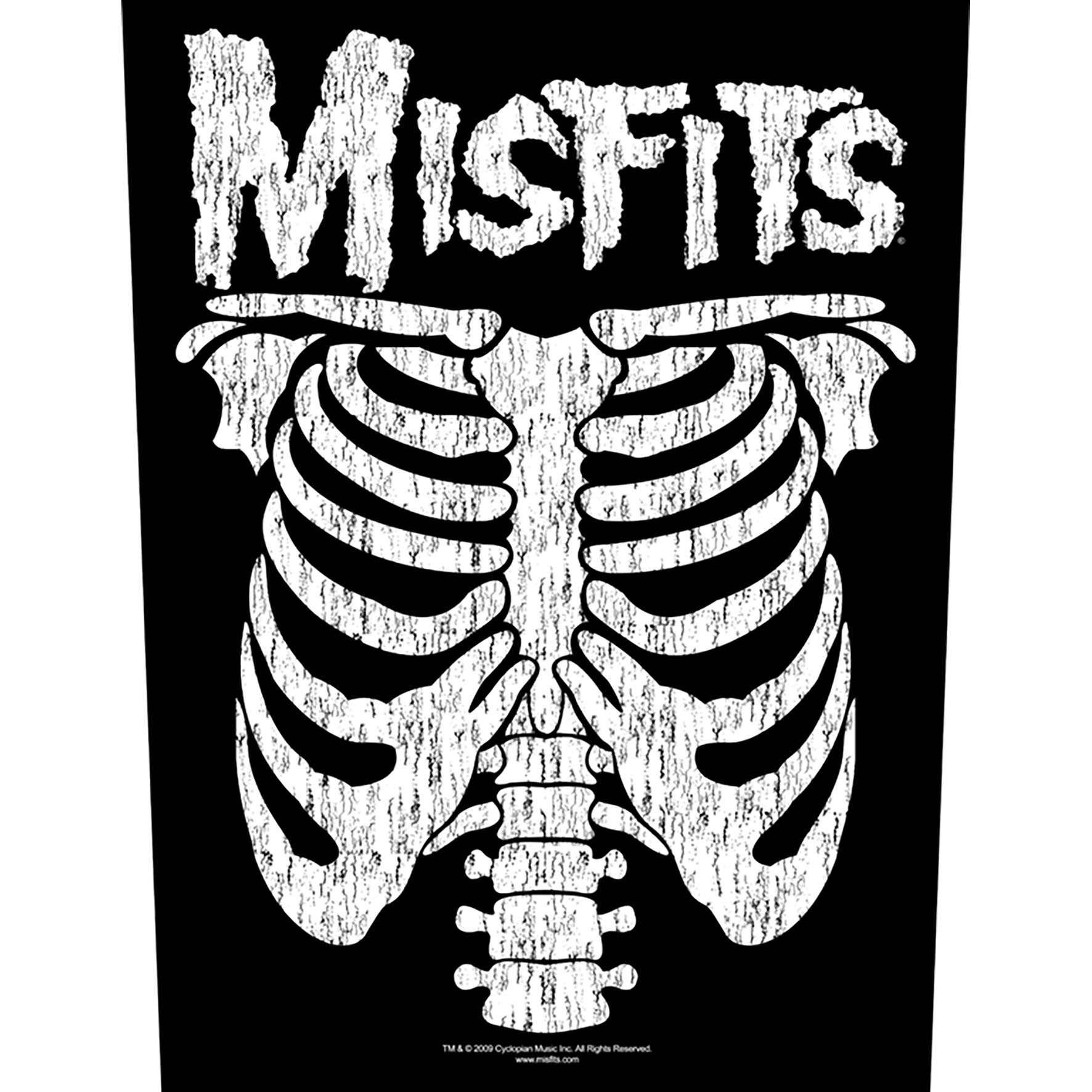Misfits - Ribcage Backpatch Rückenaufnäher