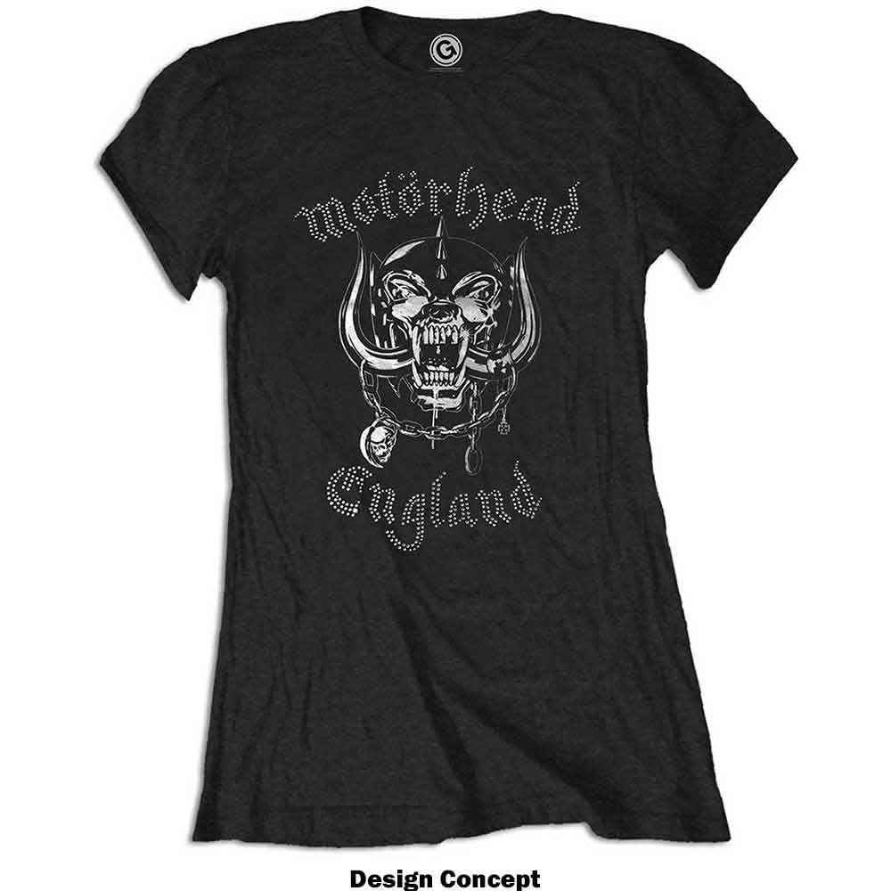 Motörhead - England Diamante Logo Damen Shirt