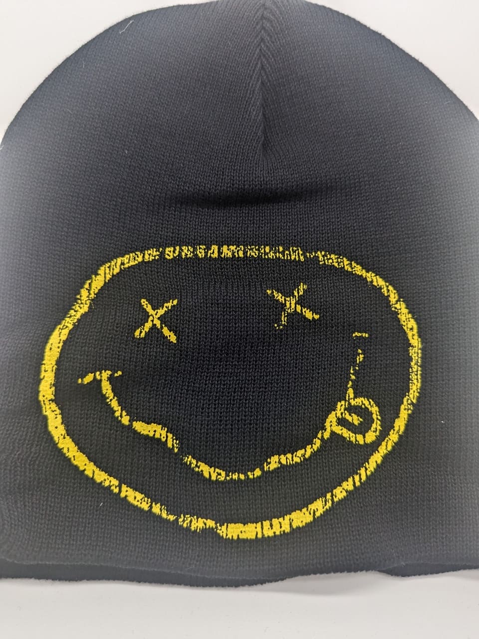 Nirvana - Smiley Distressed Beanie Mütze