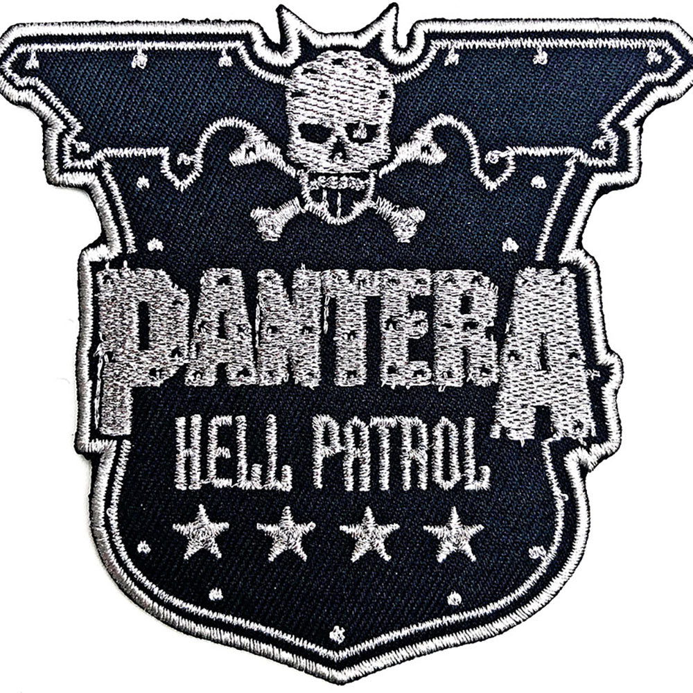 Pantera - Hell Patrol Cut-Out Patch Aufnäher ca. 9x 8,8cm