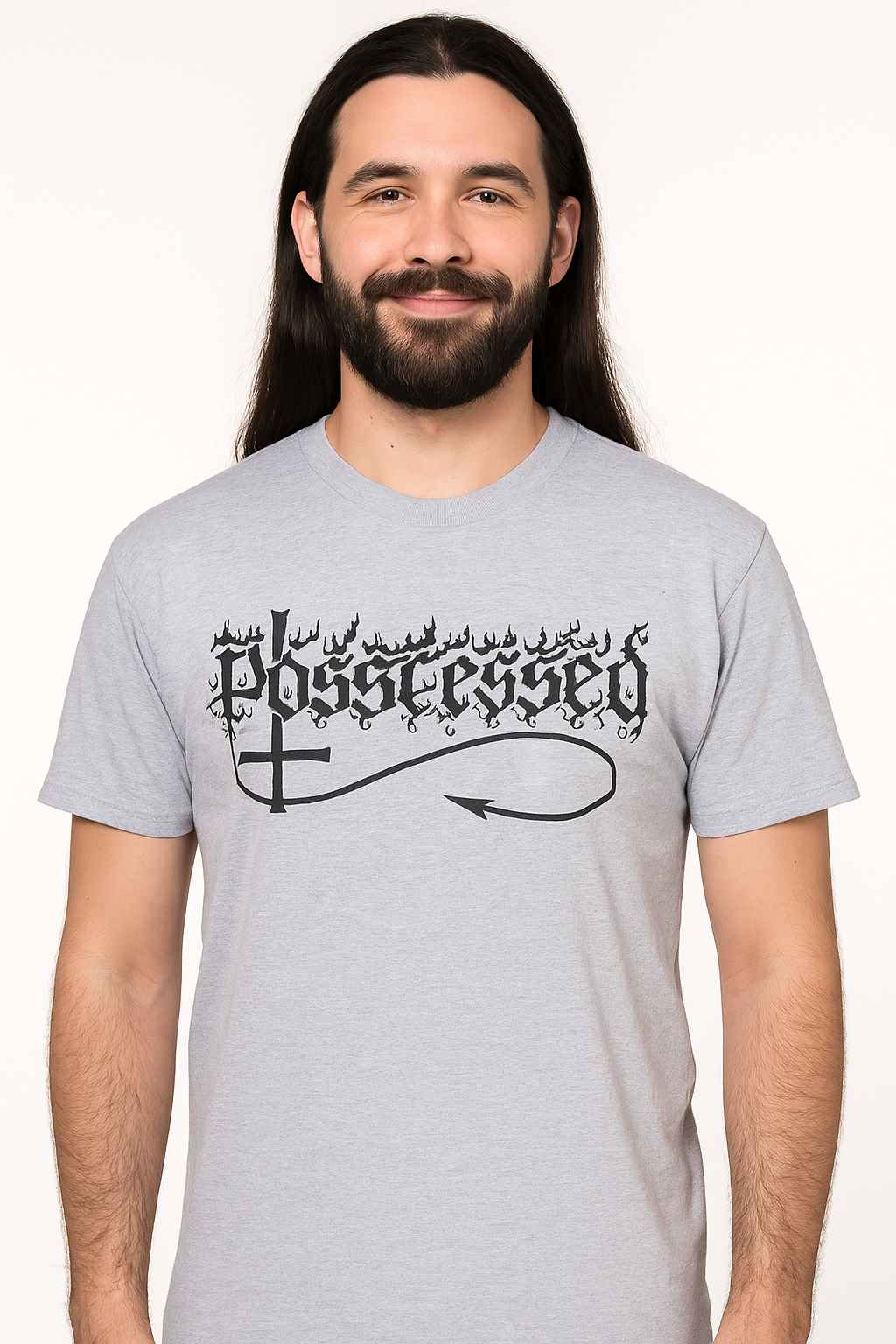 Possessed - Black Logo Grey T-Shirt