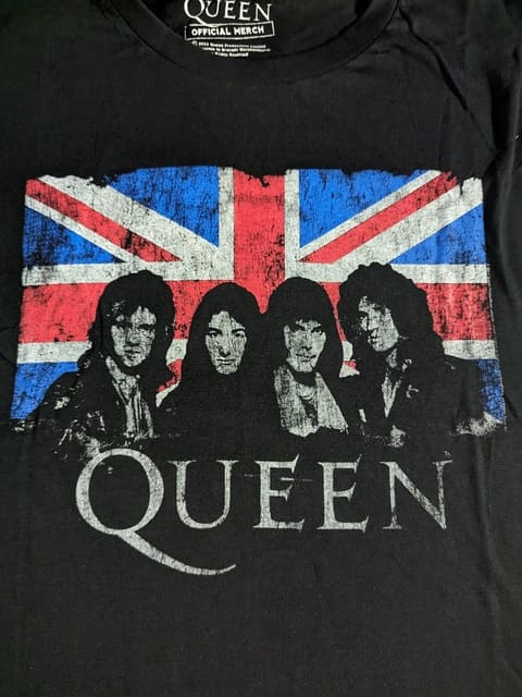 Queen - Union Jack Black Band T-Shirt