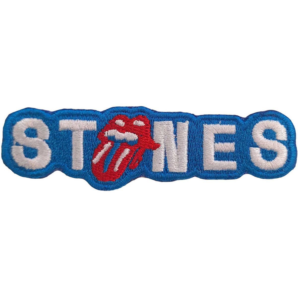 Rolling Stones - Cut-Out No Filter Licks Blue Patch Aufnäher ca. 11,2x 3cm