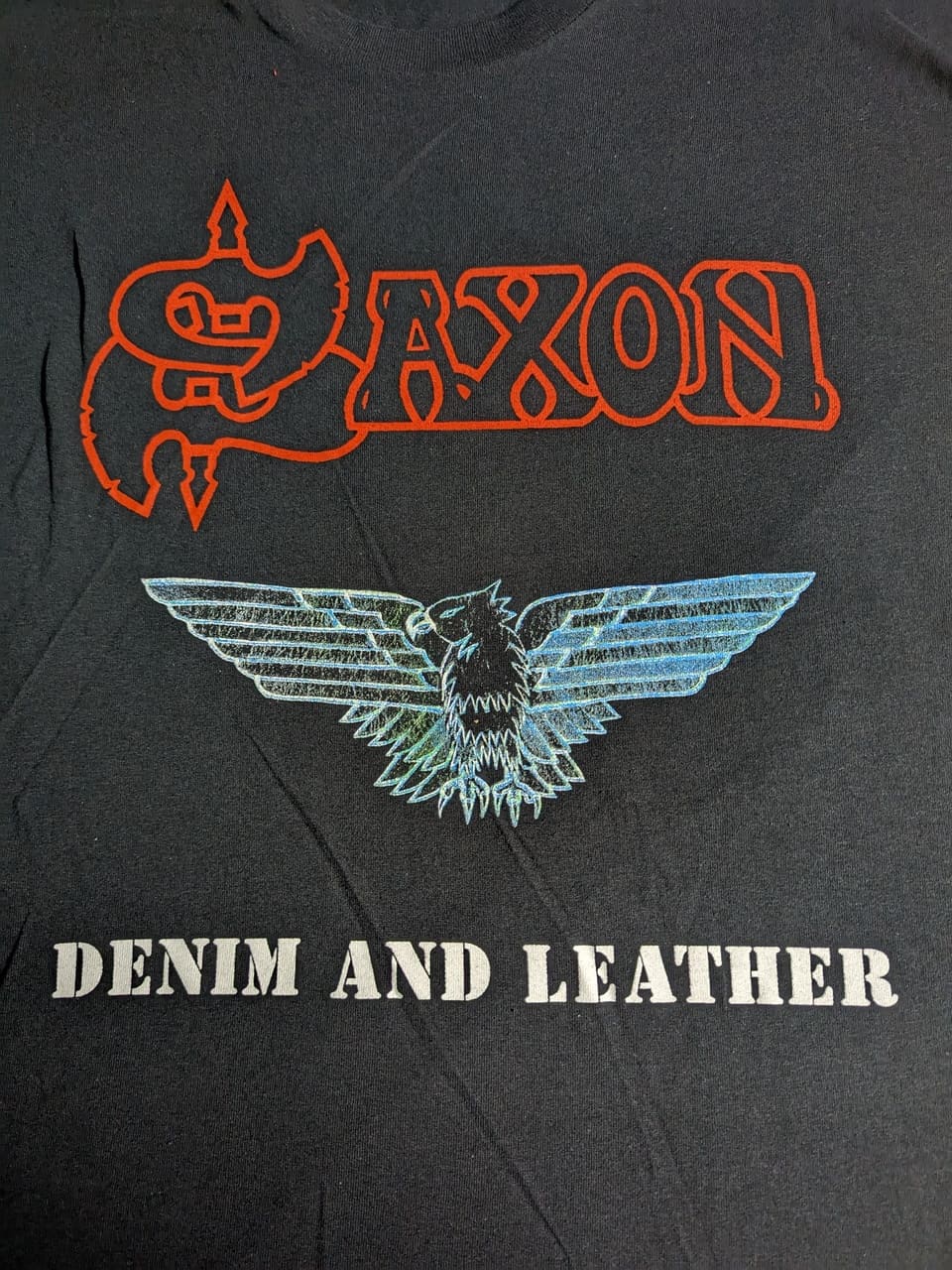 Saxon - Denim And Leather T-Shirt