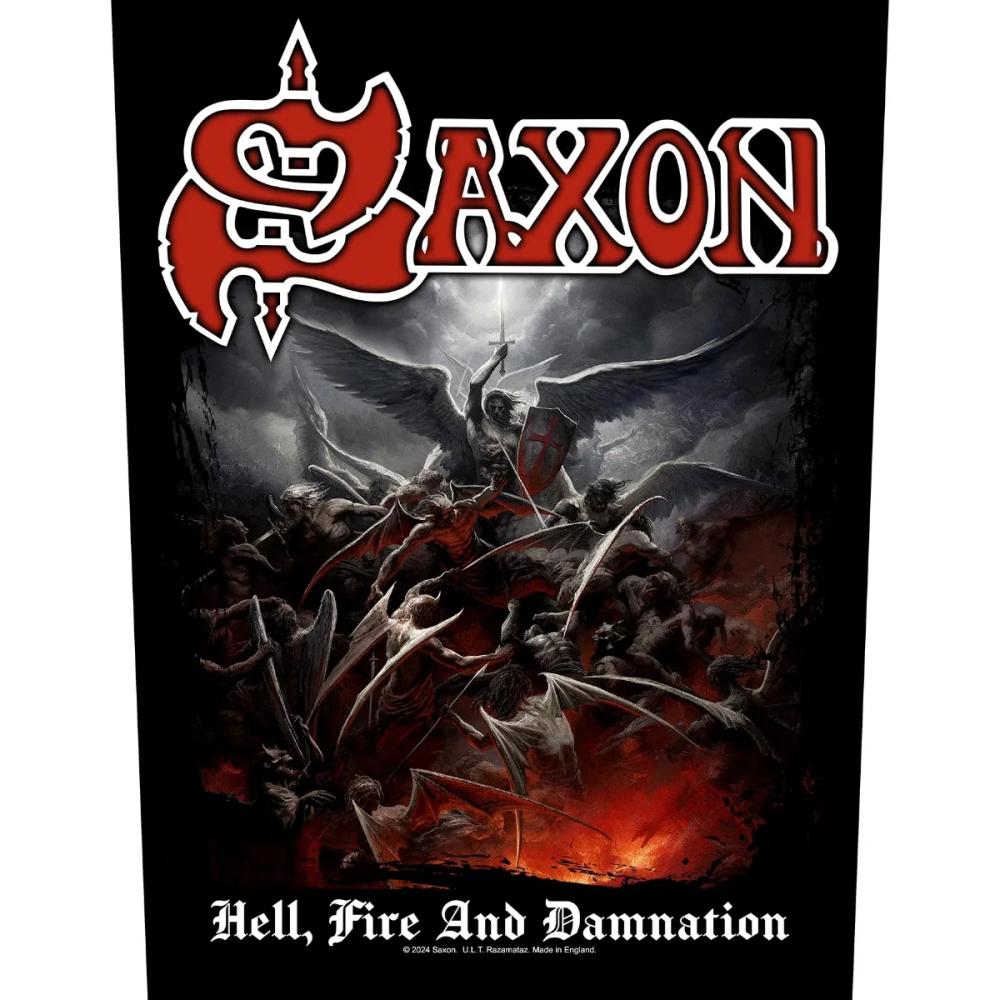 Saxon - Hell, Fire And Damnation Backpatch Rückenaufnäher