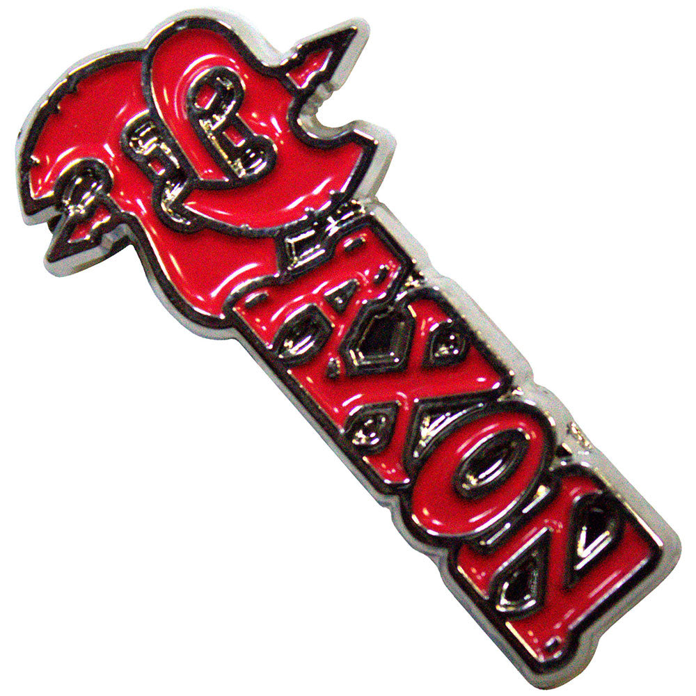 Saxon - Red Logo RO Pin ca. 3cm