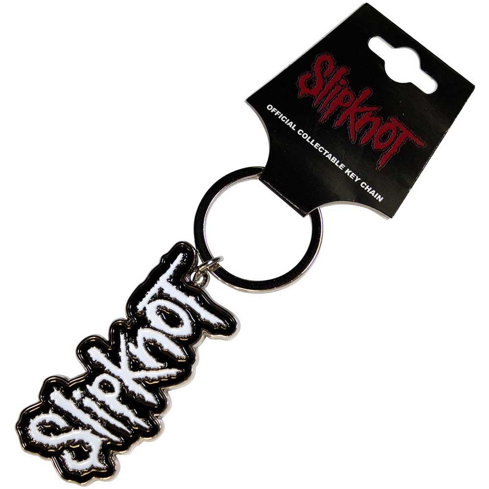 Slipknot - White Logo Black Border Schlüsselanhänger ca. 6x 2,8cm