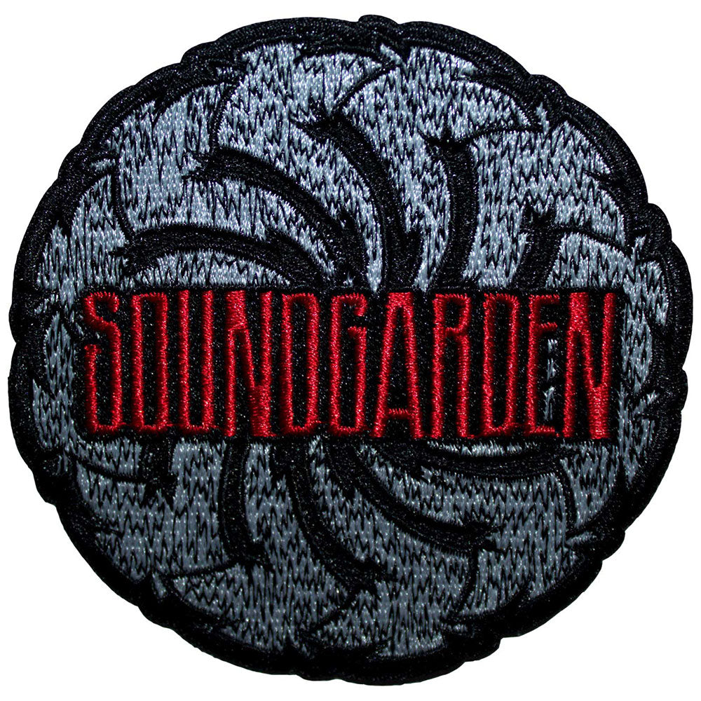 Soundgarden - Logo Swirl B/W Patch Aufnäher ca. 8,8cm