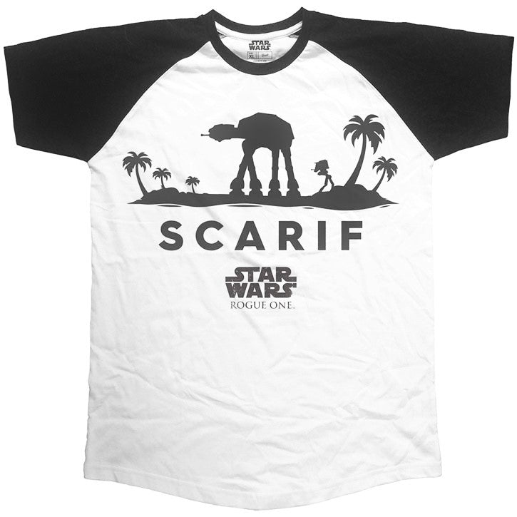 Film: Star Wars - AT-AT Silhouette Scarif Raglan T-Shirt Gr. M