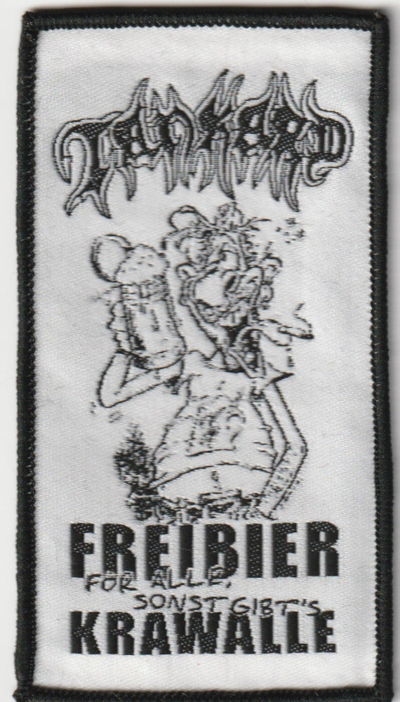 Tankard - Freibier Für Alle Sonst Gibts Krawalle Patch Aufnäher ca. 5,5x 10,1cm