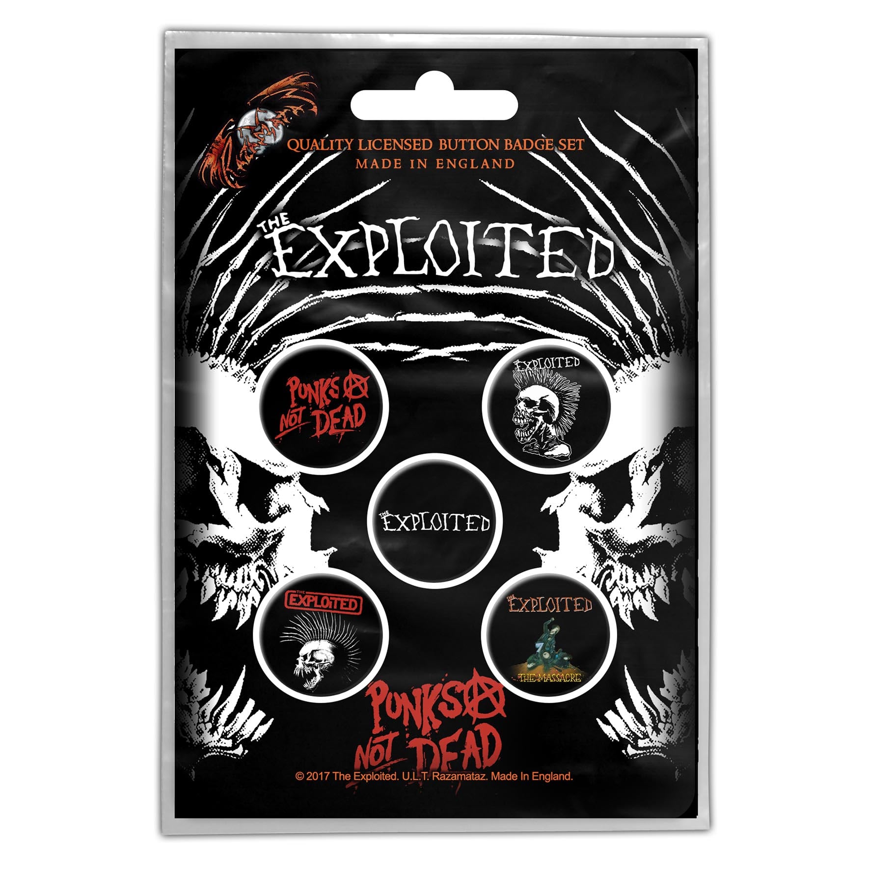 The Exploited - Punks Not Dead Button-Set