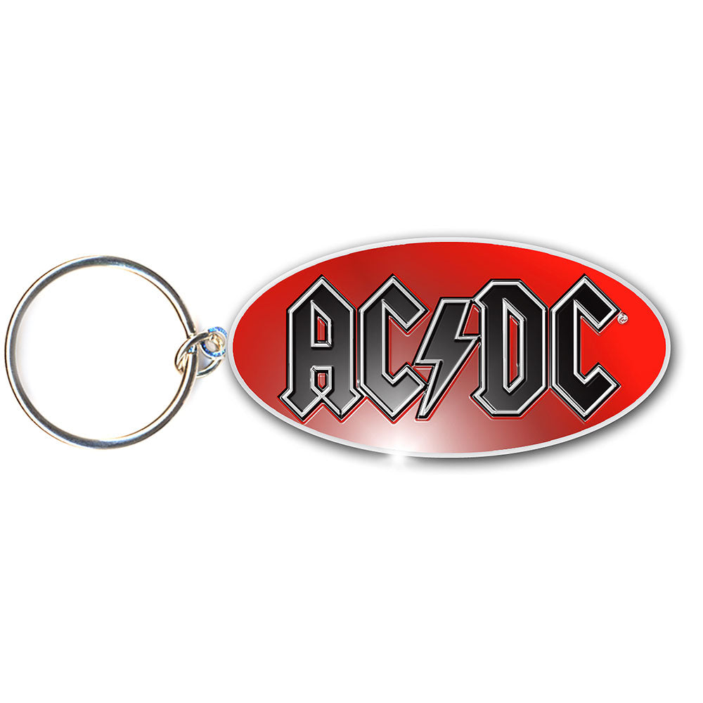 AC/DC - Oval Logo Red Schlüsselanhänger