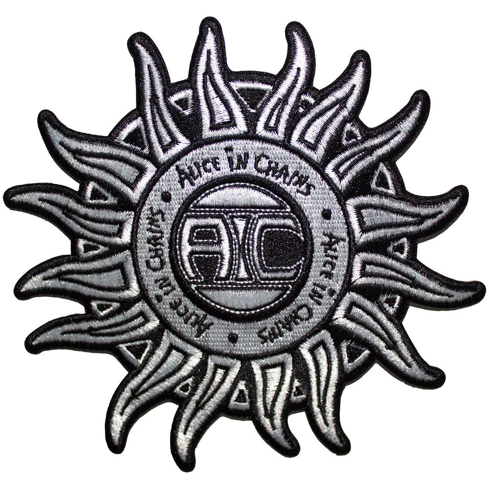 Alice In Chains - Sun Logo B/W Logo Patch Aufnäher ca. 13,8cm