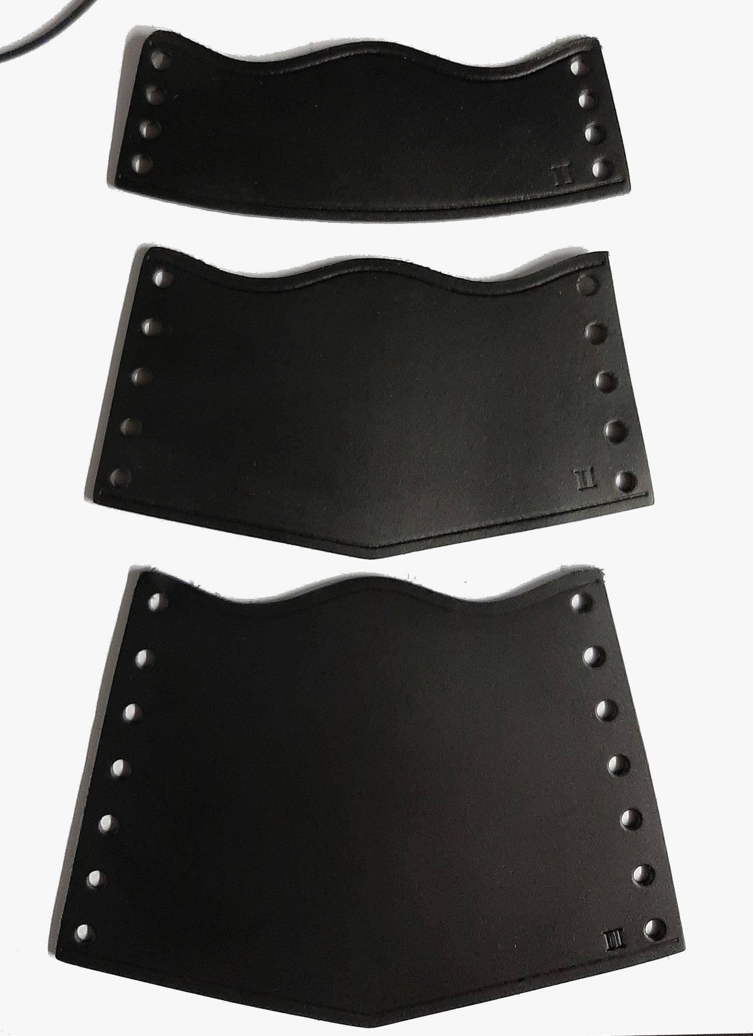 Armguards Leder schwarz 4-Loch kurz 7 cm