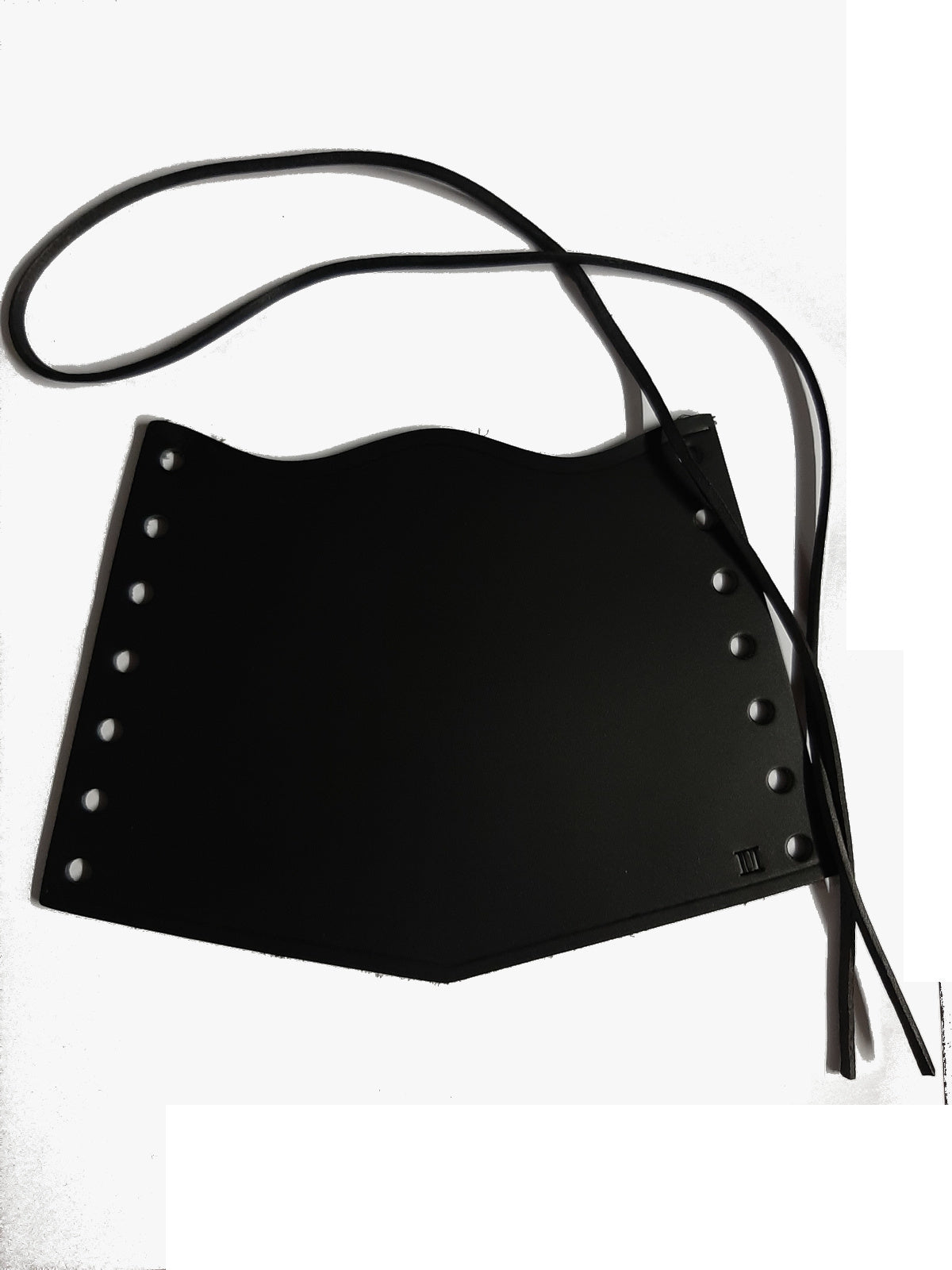 Armguards Leder schwarz 7-Loch mittel 16 cm