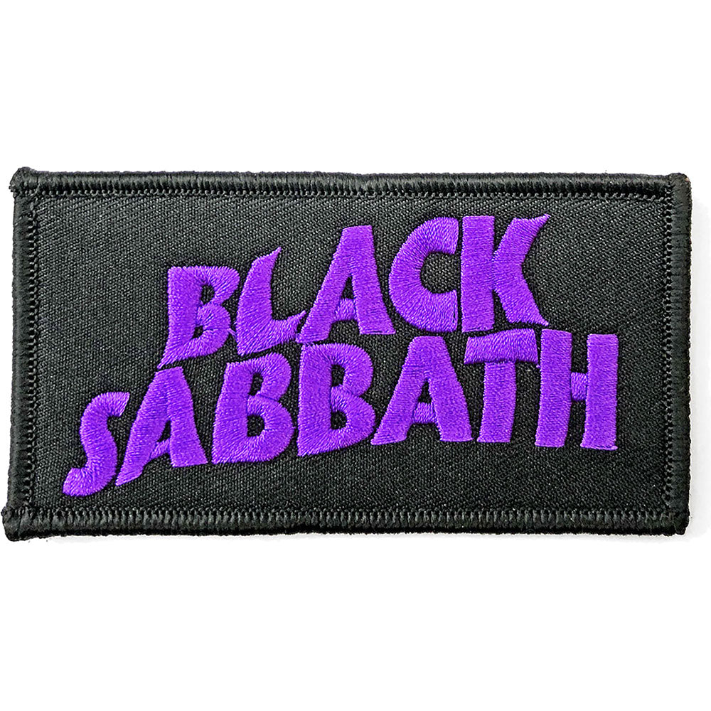 Black Sabbath - Wavy Logo Black Patch Aufnäher ca. 10x 5,3cm