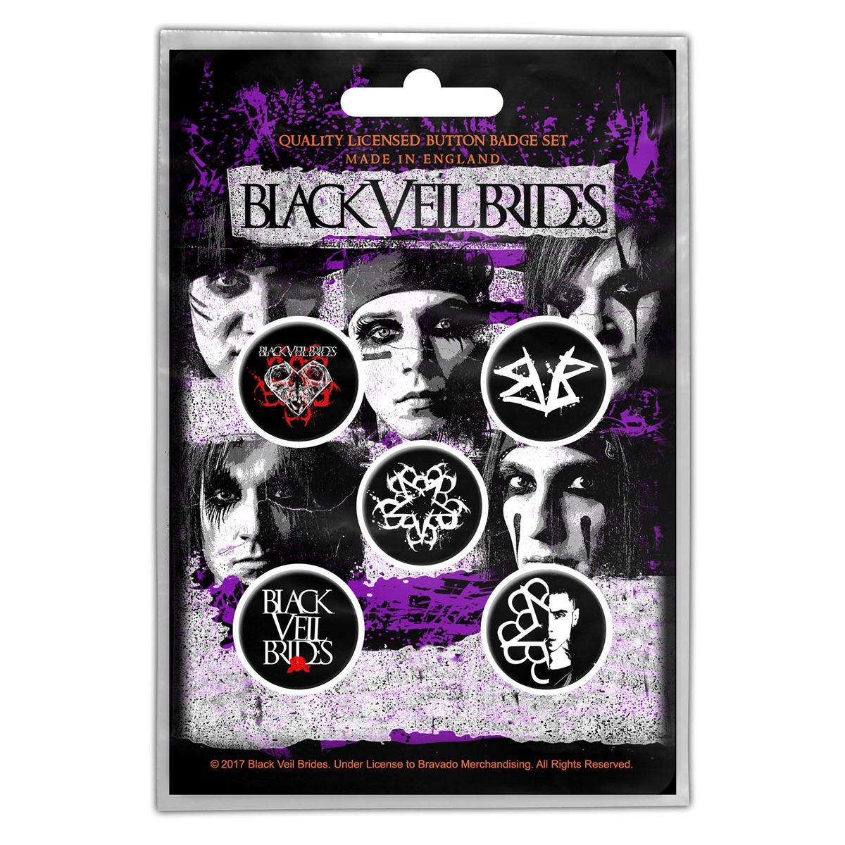 Black Veil Brides - Pentagram Button-Set