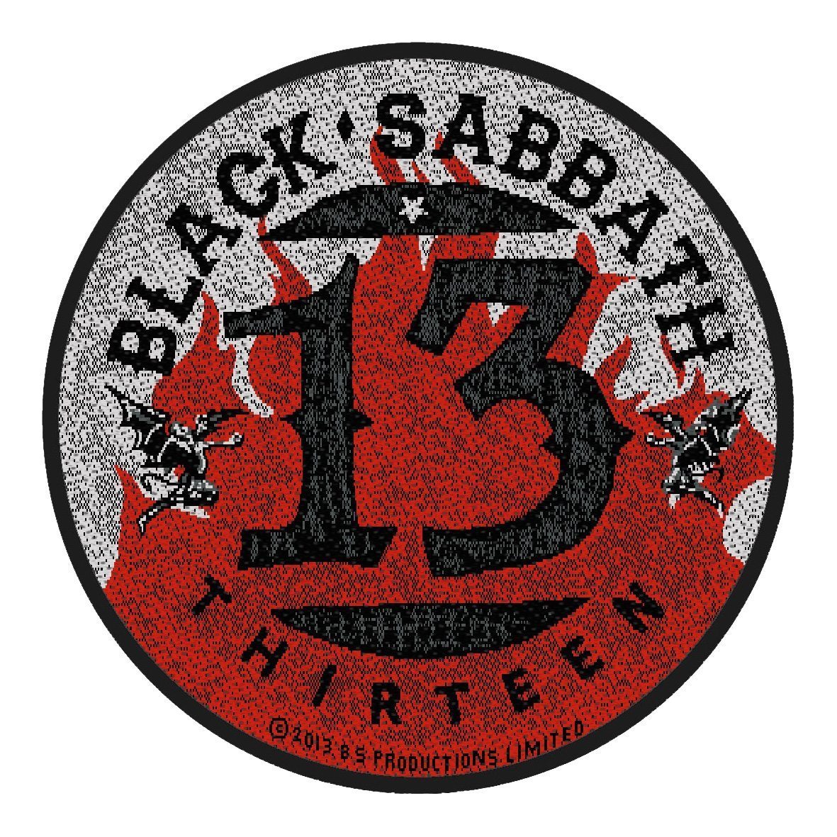Black Sabbath - 13 Flames Circular Patch Aufnäher