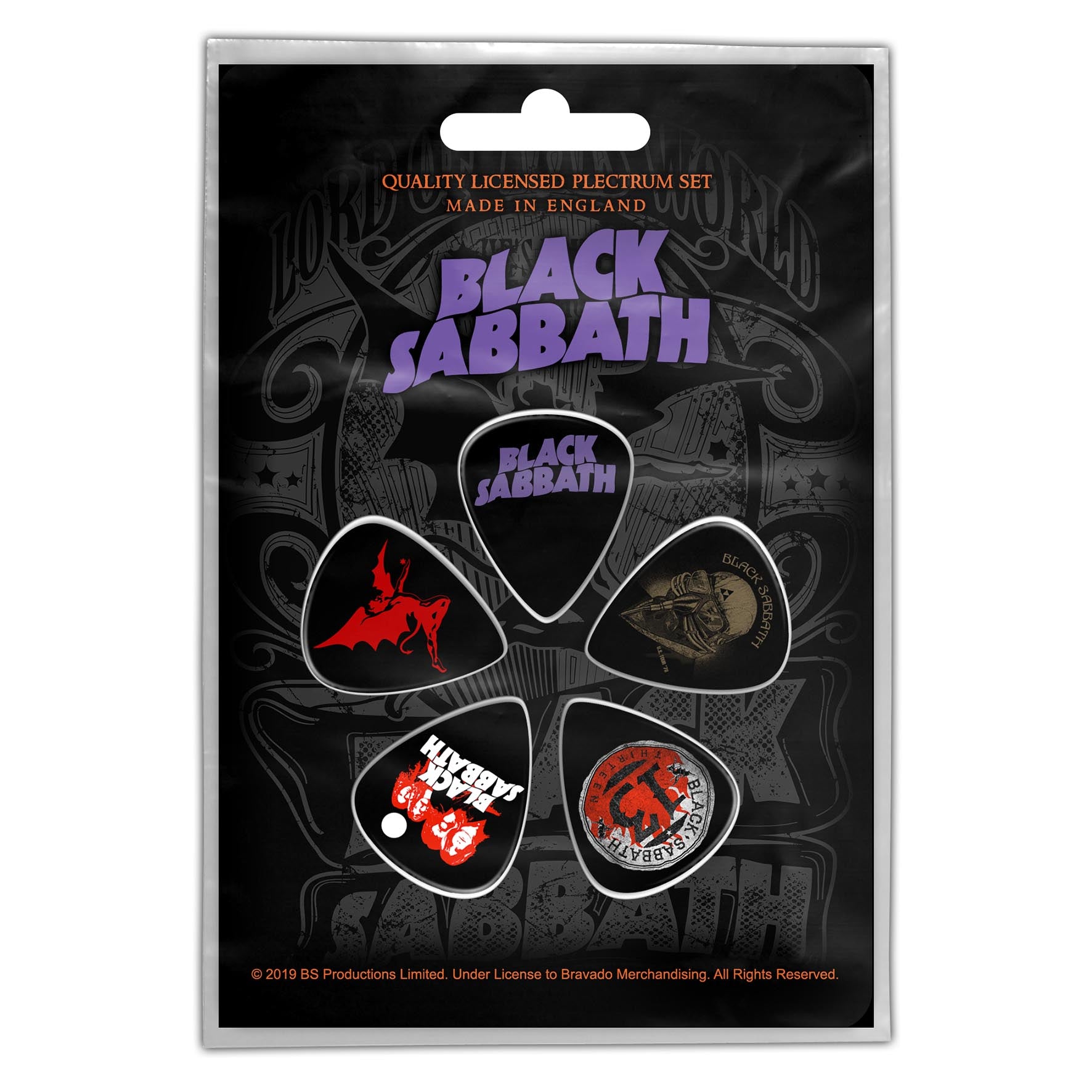 Black Sabbath - Purple Logo Plektrum Set