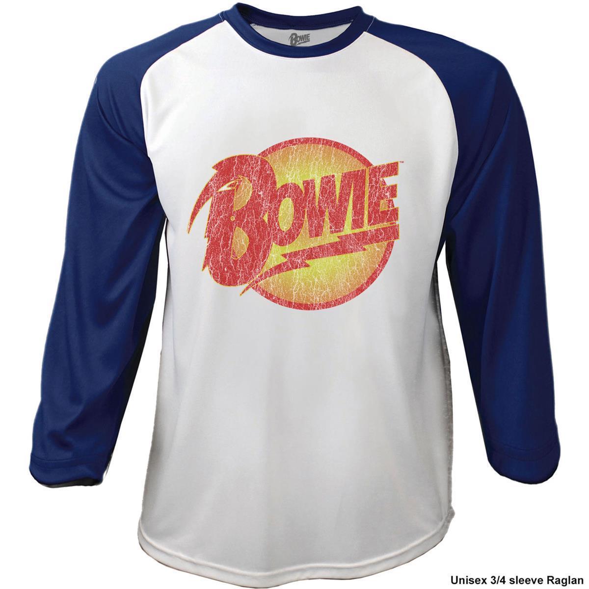 David Bowie - Diamond Dogs Raglan T-Shirt 3/4 Arm Official Merch