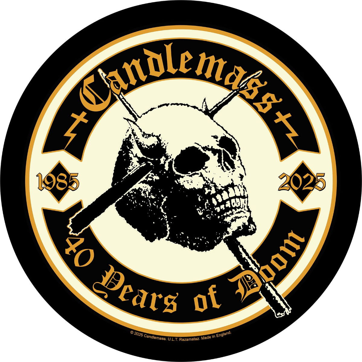 Candlemass - 40 Years Of Doom Backpatch Rückenaufnäher