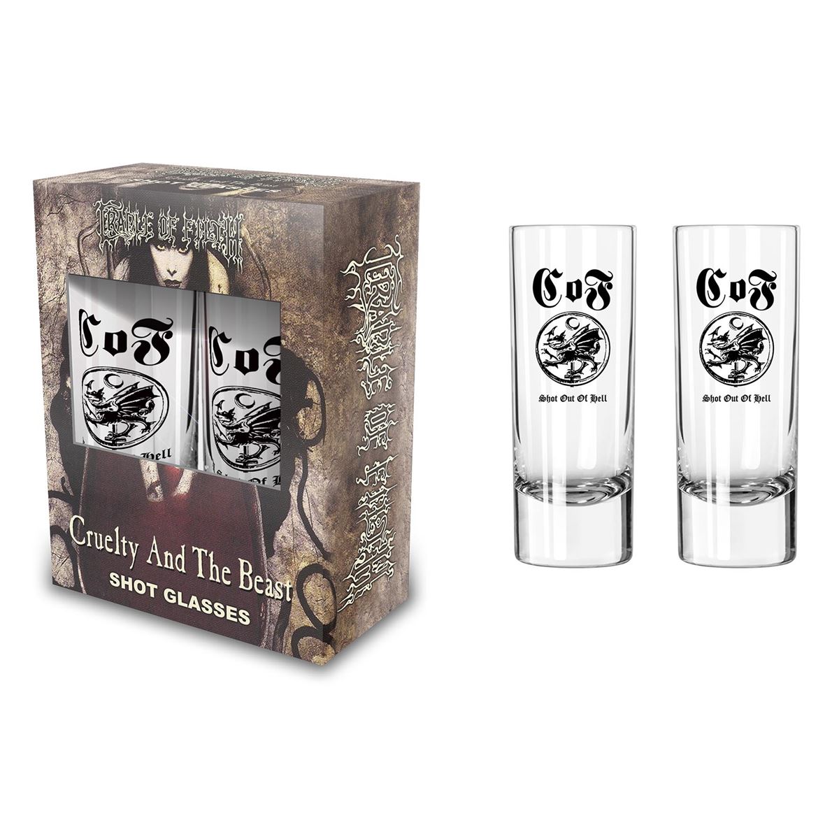 Cradle Of Filth - Cruelty And The Beast Schnapsglas-Set