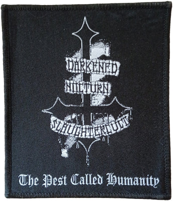 Darkened Nocturn Slaughtercult - The Pest Called Humanity Patch Aufnäher ca. 8,6x 10cm