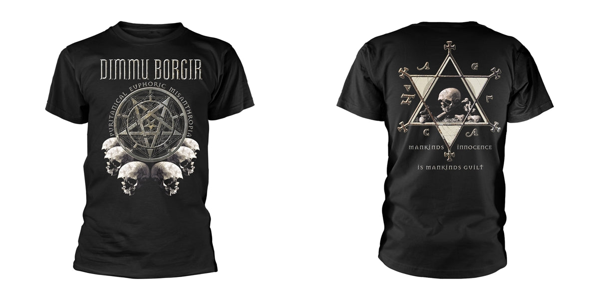 Dimmu Borgir - Puritanical Euphoric Misanthropia Skulls T-Shirt