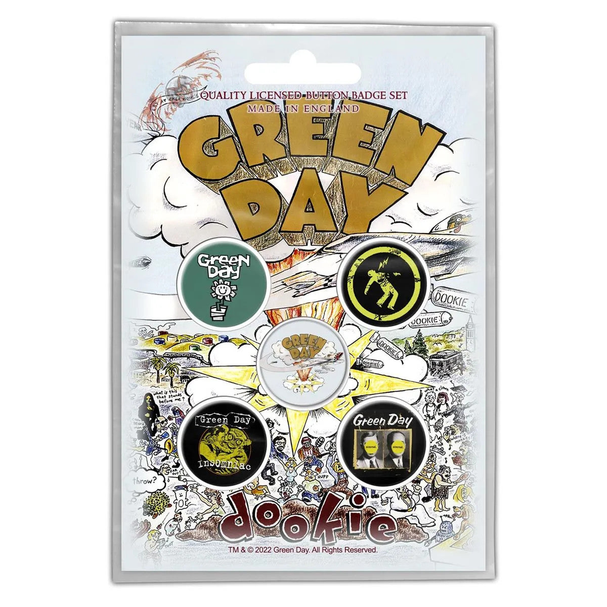 Green Day - Dookie Button-Set