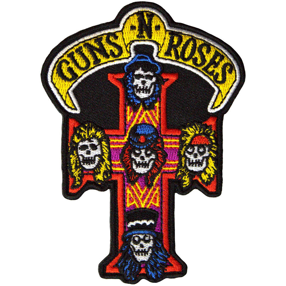 Guns And Roses - Appetite For Destruction Cross Cut-Out Patch Aufnäher