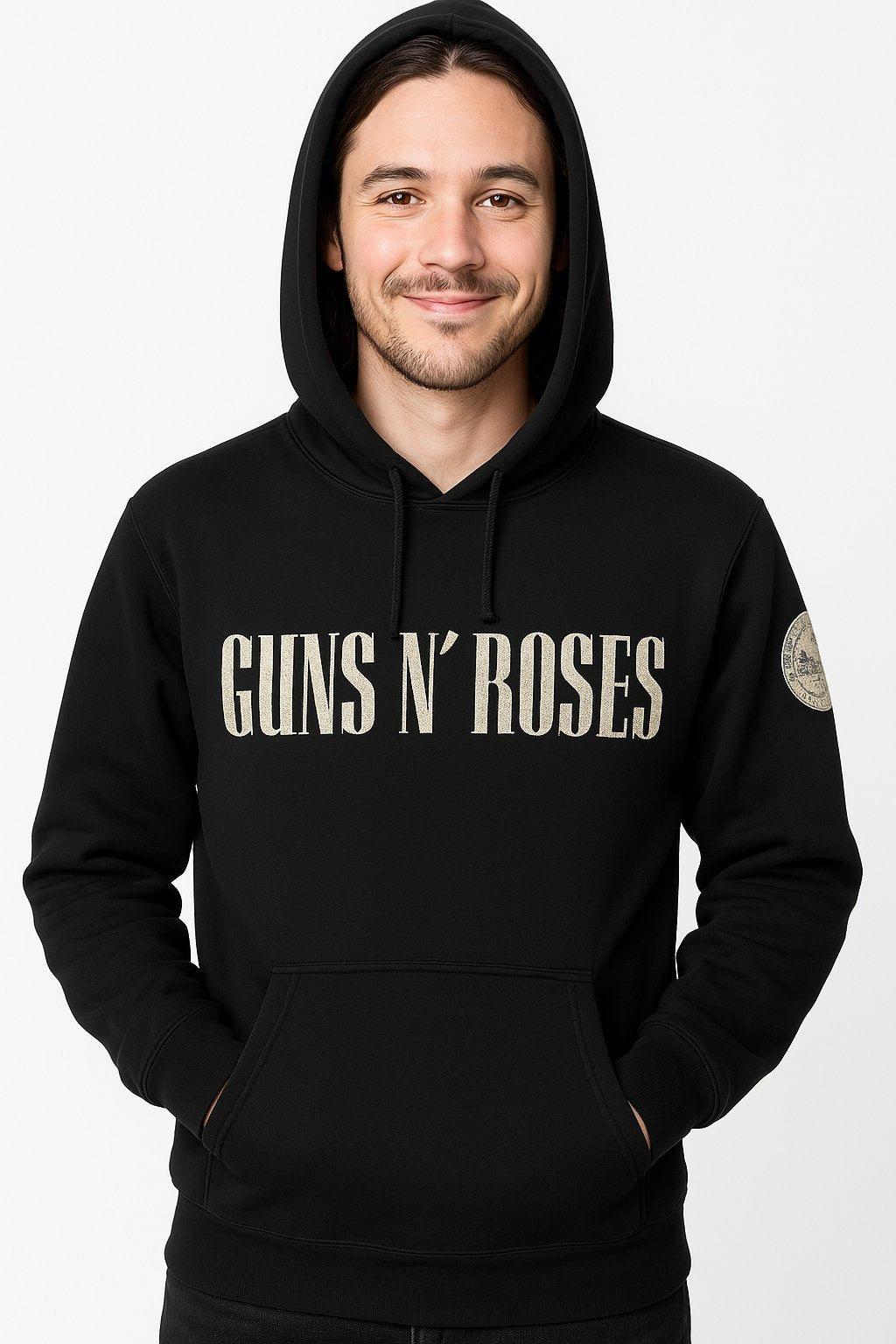 Guns N Roses - Logo & Bullet Circle Kapuzenpullover